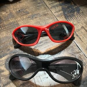 Kids Red and Black Snoopy Sunglasses